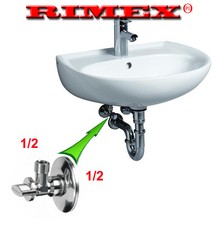 Stainless Steel Angled Water Isolating Valves Wall Mounted 1/2X1/2 PSW TRADE