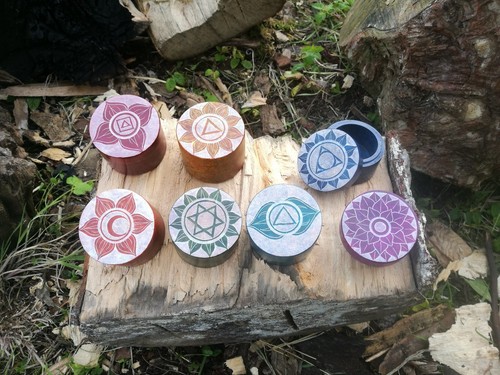 Chakra soapstone handcarved - soapstone,