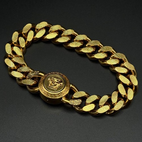 Used versace bracelet gold - used,