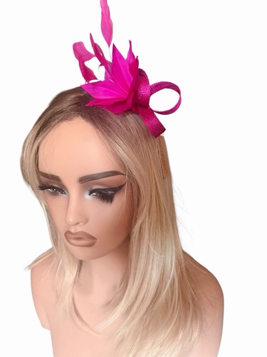 Fuchsia small fascinator - fuchsia,