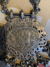 Ancient India Rajasthan, Rare Tribal Engraved Plate, Ethnic Pendants Antiques