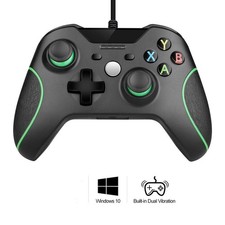 USB WIRED CONTROLLER FOR MICROSOFT XBOX 360 DESKTOP LAPTOP BLACK BRAND NEW