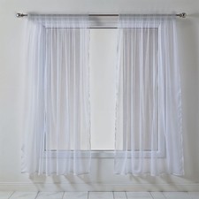Voile Curtains Pair 2 Panels