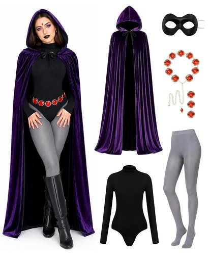 Women purple raven costume - purple,