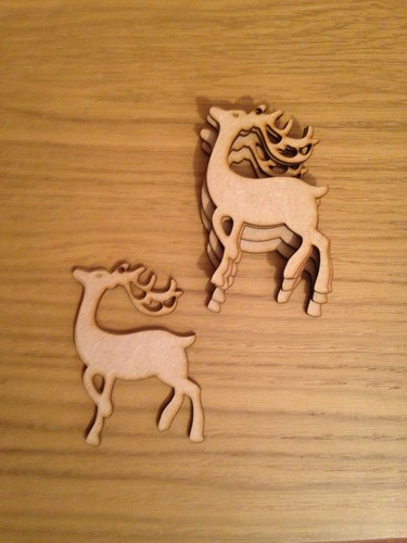 Wooden 10x reindeer christmas - reindeer,