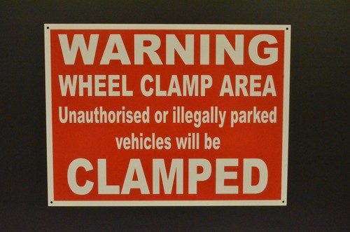 Wheel clamp area - wheel, unauthorised