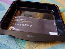 Pro Cook heavy Gauge Enamel Roasting Tin  16x14x2 Inches BRAND NEW