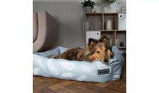 Scruffs Botanical Grey Box Bed – Medium Dog Bed with Removable Cover