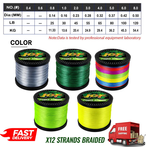 Strands braided fishing - 12,