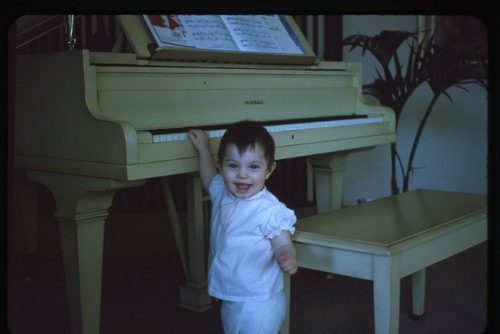 1963 baby grand piano - baby,