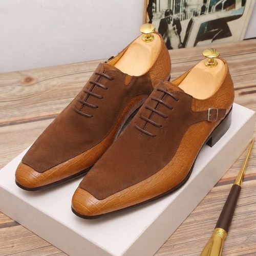 Men handmade tan crocodile - handmade,