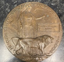 ww1 death Plaque George Leonard  Jenkins  Of Southsea Hants