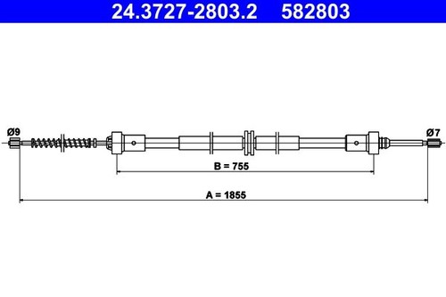 Handbrake cable for - for, renault