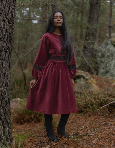 Voriagh misha embroidered midi - embroidered,