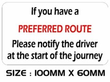 3x Preferred Route Sticker