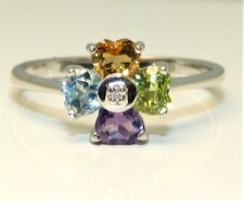 Topaz amethyst citrine - citrine, peridot