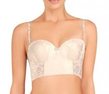 Pleasure State  August Skye Strapless Long Line Bra Ivory longline Strapless Bra
