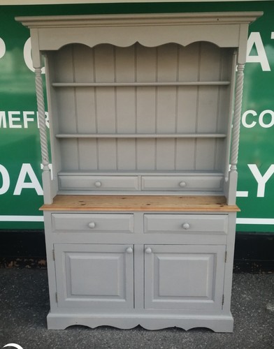 Solid pine shabby chic grey - pine,