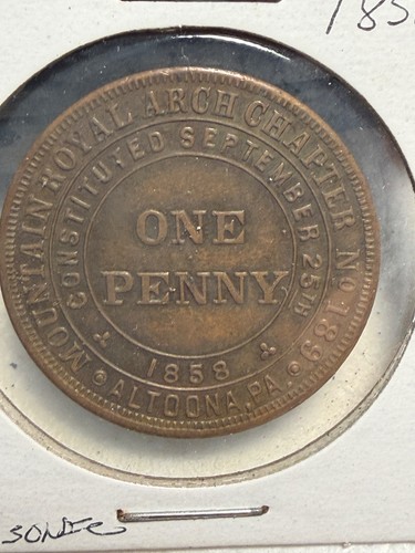 Masonic mark penny or - masonic,