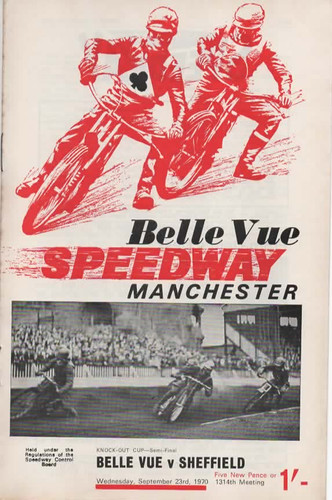 Belle vue speedway programme - vue,