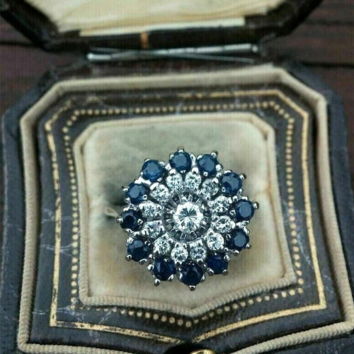 14k white gold over ct - white, 2.10
