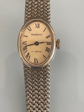 Vintage Regency Ladies Elegant Dress Watch 17 Jewel Swiss Movement gold plated