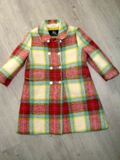 BEAUTIFUL BURBERRY TODDLER GIRLS WOOL CHECK TWEED QUILTED COAT AGE 2 YRS
