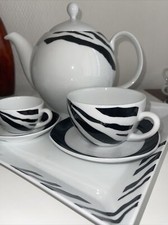 Zebra Pattern tea set with teapot