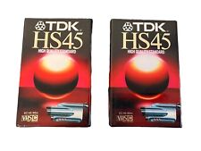 2x TDK HS45 VHS-C Camcorder Tapes High Quality Cassette New Sealed UK Seller