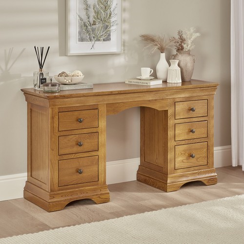 Twin pedestal desk french - twin,