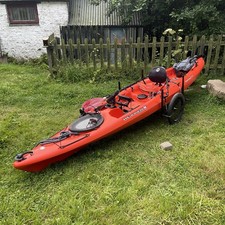 Wilderness Tarpon 140 Fishing Kayak +  New Rudder + New GARMIN 7SV + trolley 