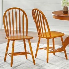 ( Set of 2 ) Chairs Oak Wood