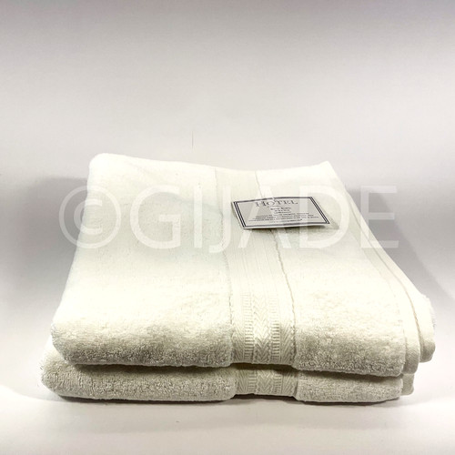 2pc hotel white - hotel, towels