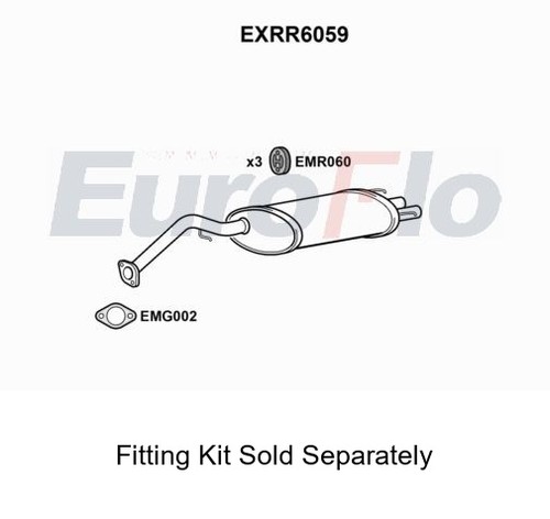 Rear muffler silencer insert - rear,