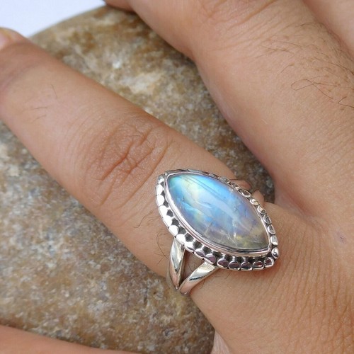 Rainbow moonstone gemstone 925 - gemstone,