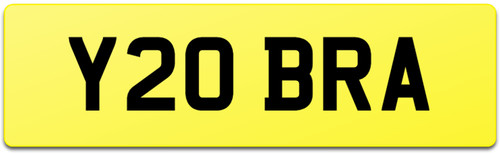 Cobra reg number plate - number, y20