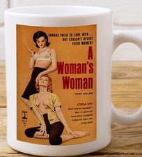 A Woman's Woman  Lesbian Coffee Tea Mug Pulp Book Cover Gift Birthday LGBTQ