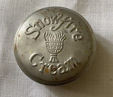 Vintage 1930s/40s Snowfire Face Powder Tin Container Aluminium 