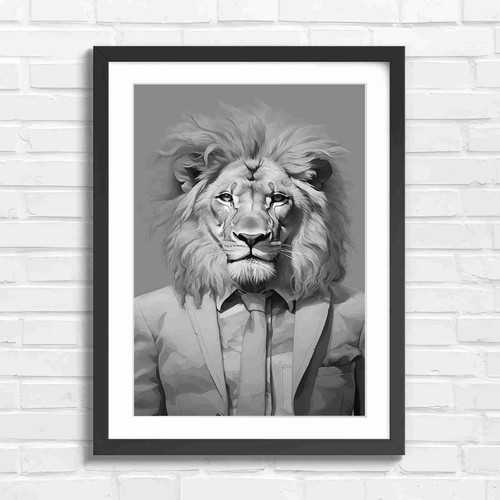 Fashionable lion man suit - fashionable,