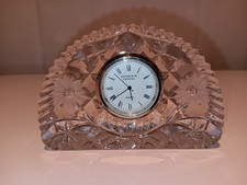EDINBURGH CRYSTAL GLASS SMALL MANTLE CLOCK