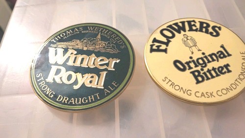 Pair ale pump - ale, brass