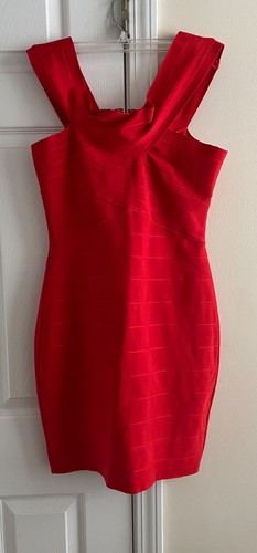 Red bandage dress - by, wow