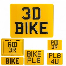 Plate Number Motorbike Motorcycle Show Bike Novelty 7x5 8x6 9x7 Reflective Small