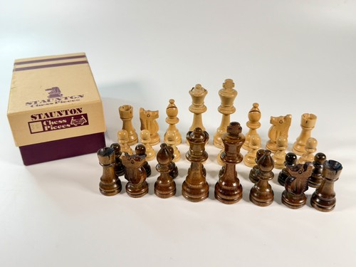 Vintage staunton chess pieces - staunton,