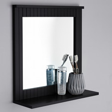 Black Bathroom Wood Frame