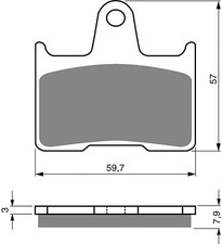 Brake Disc Pads Rear Goldfren For MZ 1000 SF 2005
