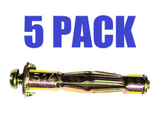 5 PACK - Hollow Wall Anchor M5x52mm Cavity Brolly Drywall Plasterboard Bolts NEW