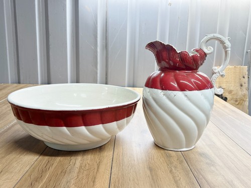 Vintage large red and white - large,