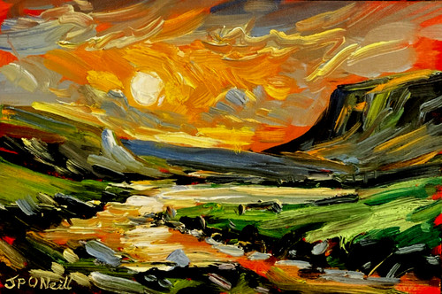 Impressionist irish sunset - impressionist,
