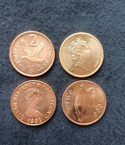 Four unc coins - four,